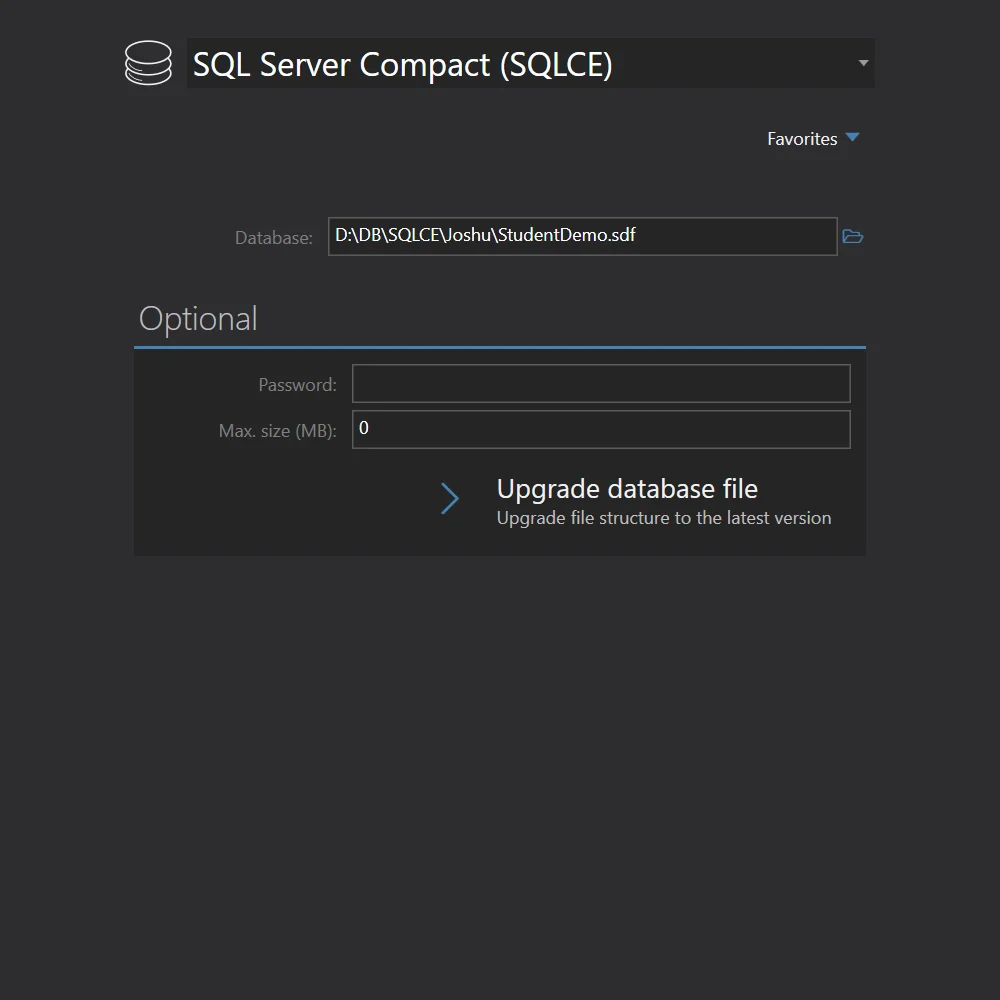 SQL Server CE connection